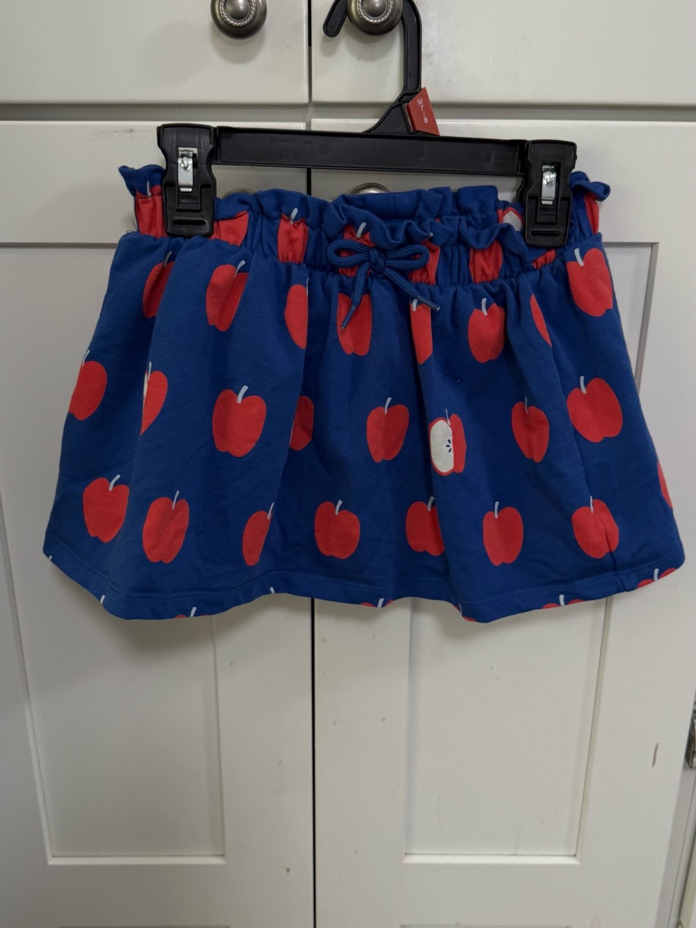 wonder nation Blue Skirt with Red Apple Print